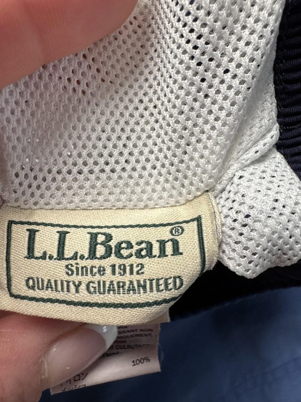 LL Bean Swim Shorts Boys Size 5 Blue Cargo Quick Dry Mesh Lined Pockets Summer
